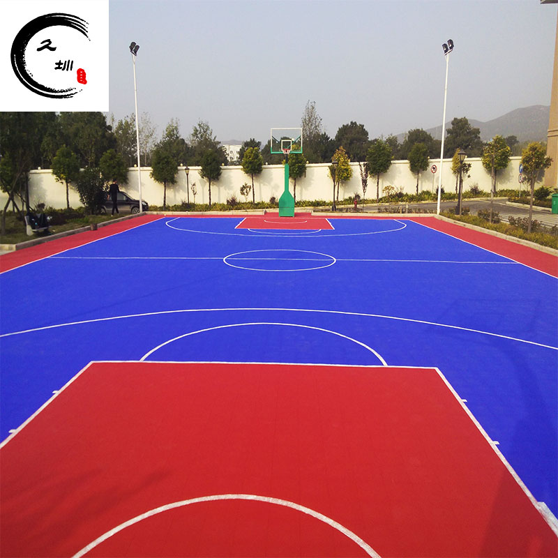 供應(yīng)懸浮式拼裝地板十六宮格軟連接地板幼兒園室外籃球場懸浮地板